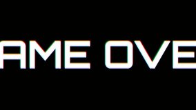 Animation of gamer over text with RGB glitch effect on black screen perfect for gaming retro or error scenes. - Powered by Shutterstock - Get 15% off with code: PIKWIZARD15