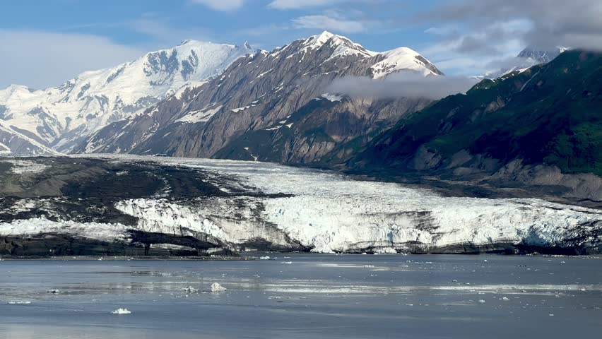 portion of the hubbard glacier in alaska