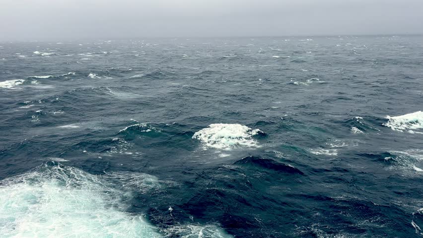 rough seas during storm off the alaska coast