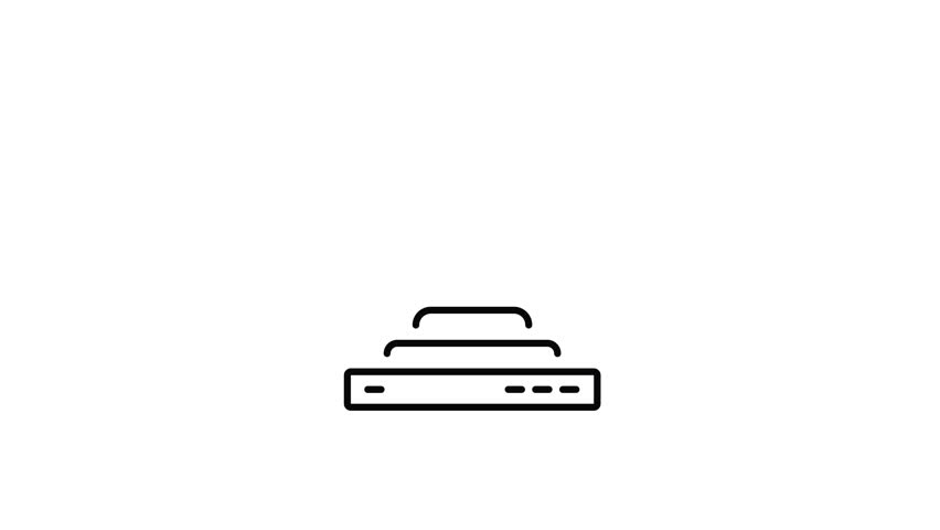An outline style icon depicting holographic face