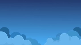 Cartoon Skull in Blue Cloudy Sky – Spooky Halloween Background - Powered by Shutterstock - Get 15% off with code: PIKWIZARD15