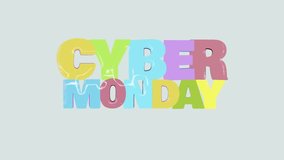 3D Cyber Monday Title Animation In Cartoonish Style - Powered by Shutterstock - Get 15% off with code: PIKWIZARD15