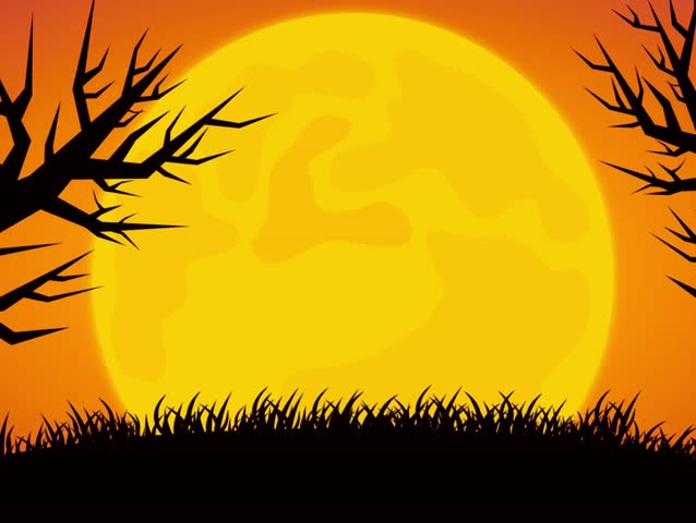 Happy Halloween Seamless Looping Animation Spooky Background Creepy Pumpkins Haunted Night Horror Celebration