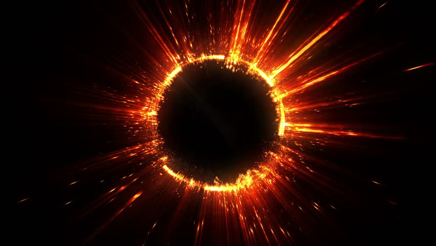 Abstract Gold Ring Of Fire Background Seamless Looping