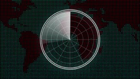 Radar icon a black color abstract ,Digital technology world map, different information showing radar screen - Powered by Shutterstock - Get 15% off with code: PIKWIZARD15