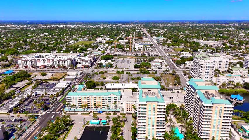 Aerial stock video footage Boynton Beach Florida