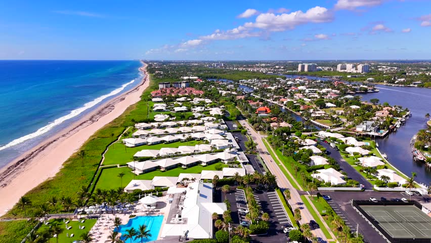 Ocean Ridge real estate tour. Aerial drone video 4k 24p 2025