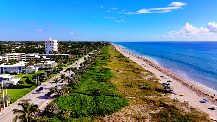 Dunes Delray Beach Florida aerial stock footage