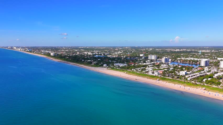 Aerial panorama Delray Beach Florida 2025