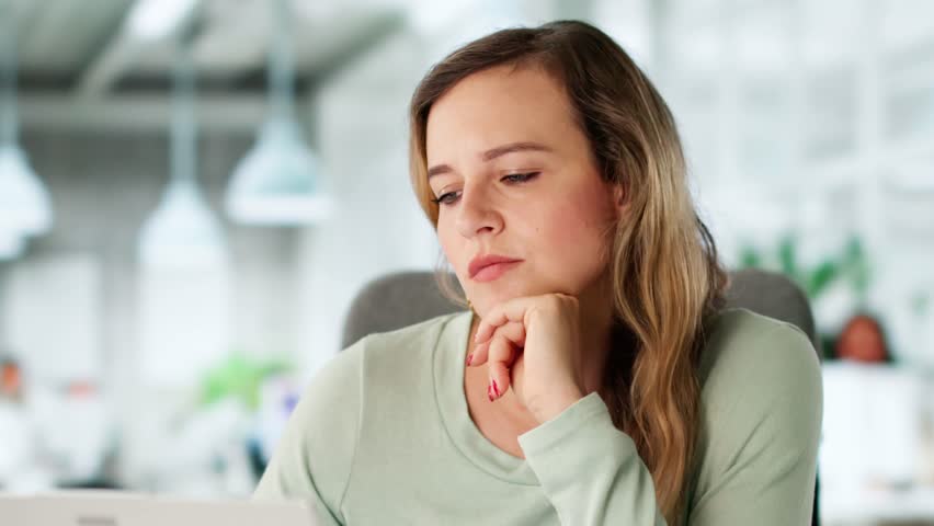 Ergonomic Office Chair For Woman Relieving Neck Pain With Stretching