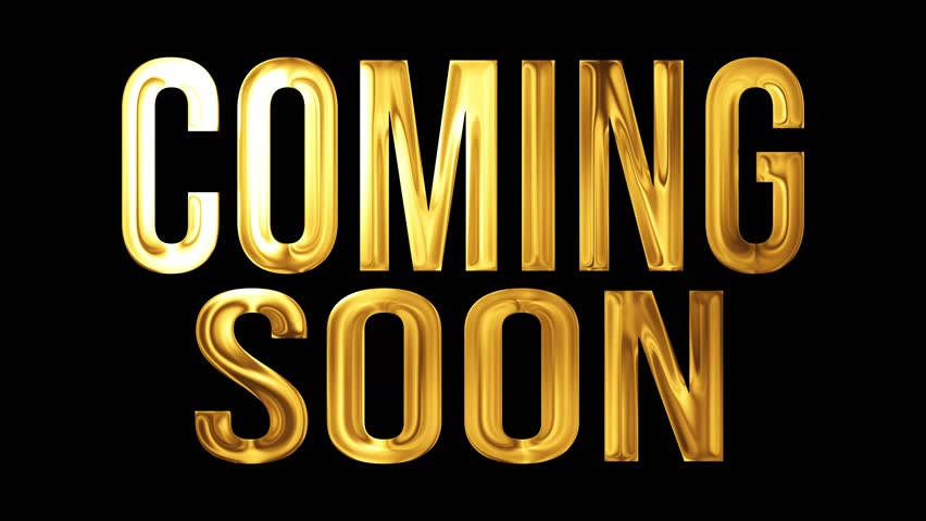Coming Soon Golden Text Animation for Movie Trailer and Product Launch, Luxury Announcement Loop