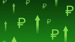 Upward arrows moving up with Russian Ruble currency symbols, Money transfer, Global currency and Stock exchange concept. - Powered by Shutterstock - Get 15% off with code: PIKWIZARD15