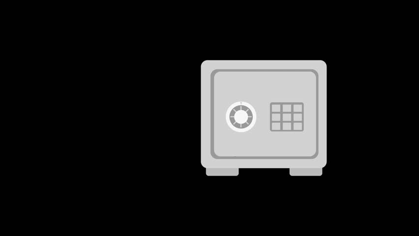Money safe icon of a secure vault, Suitable for financial, security, banking logos or designs