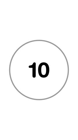 10 seconds countdown timer with circle loading animation on transparent background. 10 seconds simple countdown timer in circle