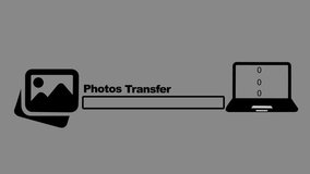 photo Transformation Concept Digital Format Conversion and Data Processing Animation photos moving from gallery to laptop footage moving photos from gallery to computer stock.4k video motion graphic - Powered by Shutterstock - Get 15% off with code: PIKWIZARD15