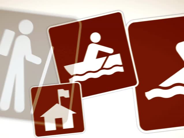 Collection of Simple Signs and Symbols | People Sitting, Standing, Fire Icon, House Icon, Universal Pictograms for Design and Communication