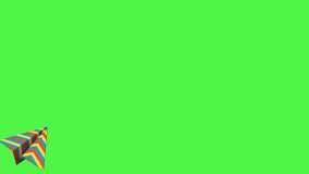 Origami papper plane animated, Colored paper plane flies diagonally on a green screen - Powered by Shutterstock - Get 15% off with code: PIKWIZARD15