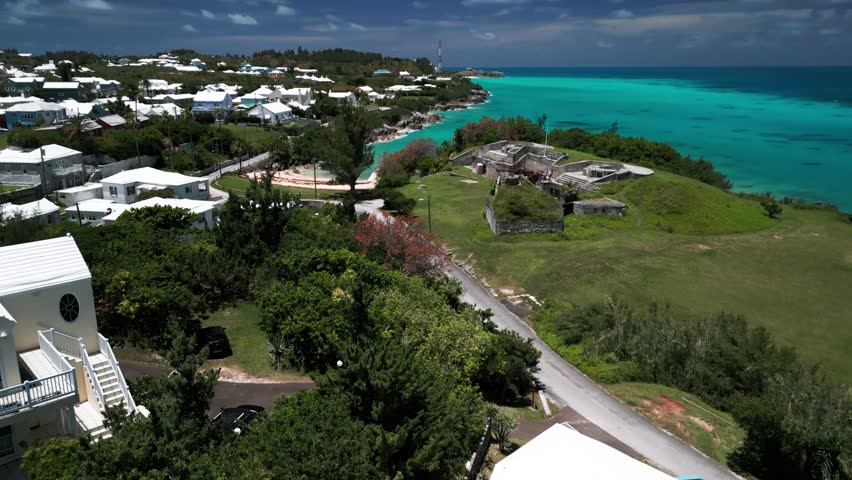 Bermuda Scenic Aerial 4K - Alexandra Battery