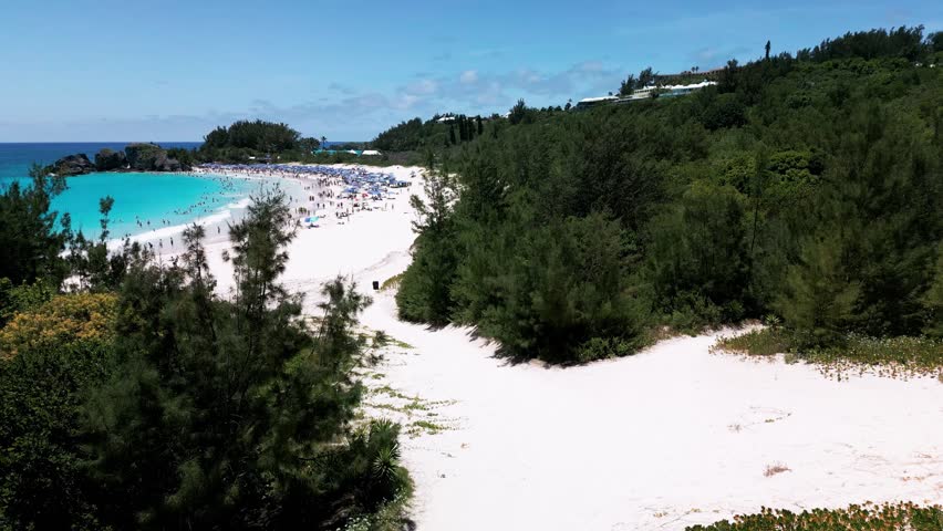 Bermuda Scenic Aerial 4K - Horseshoe Bay Beach 4