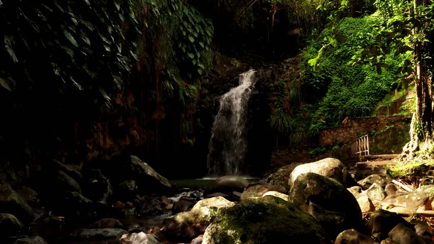 Scenic Aerial Shots of Grenada - Annandale Waterfall