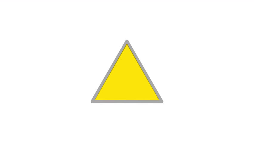 High voltage warning symbol triangle animated icon on transparent background, voltage hazard animation with alpha channel in 4k.	
