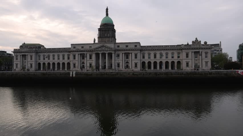 View of Dublin Custom House Across River