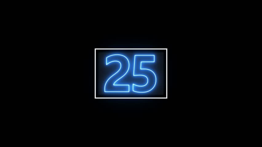 Sports shot clock countdown. Glowing LED screen shows the information
