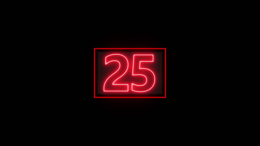 Sports shot clock countdown. Glowing LED screen shows the information