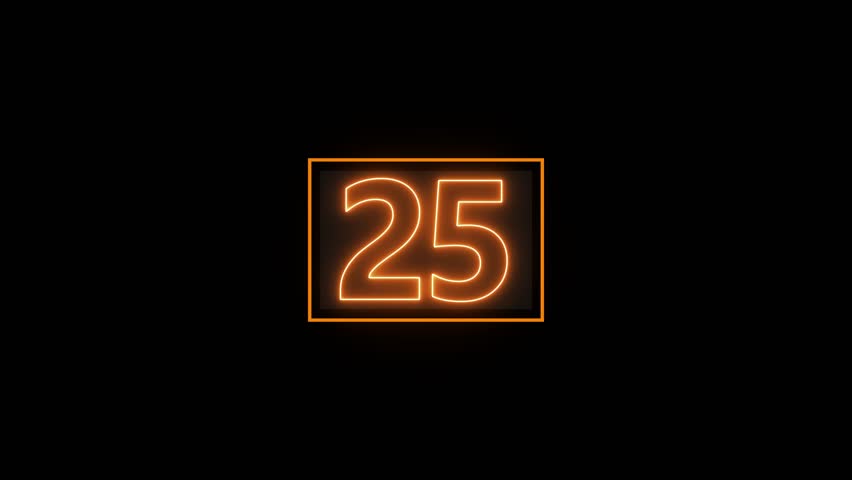 Sports shot clock countdown. Glowing LED screen shows the information