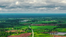 Time Lapse storm clouds rural field aerial drone farmland landscape farm agriculture - Powered by Shutterstock - Get 15% off with code: PIKWIZARD15