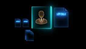 Smart technology to verify digital identity concept on the transparent background. KYC documents, and approve online profiles. Motion graphics of verify digital identity idea. 4k video animation. - Powered by Shutterstock - Get 15% off with code: PIKWIZARD15