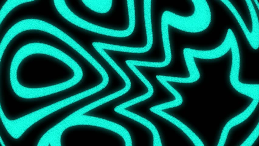 Abstract animation featuring turquoise lines moving on a black background. The lines create a dynamic, visually engaging pattern.