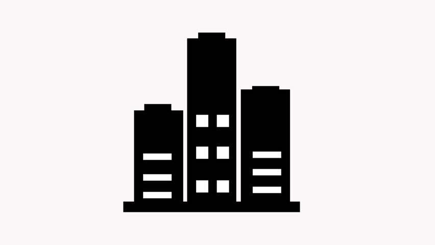 building  icon animation simple flat