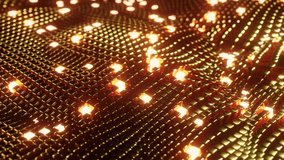 Seamless Gold Rectangular Tiles Wave Loop - Abstract 3D Metallic Background. 3D rendering. - Powered by Shutterstock - Get 15% off with code: PIKWIZARD15