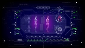 Futuristic medical visualization program showing man and woman x-ray anatomy with advanced digital interface, highlighting innovation in healthcare, diagnostics, and modern biomedical technology. - Powered by Shutterstock - Get 15% off with code: PIKWIZARD15