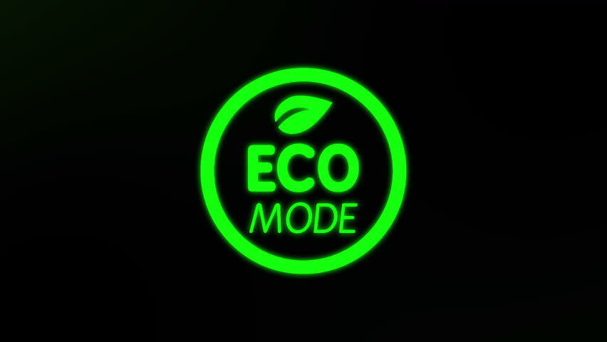 blinking eco mode icon button indicator car dashboard animation video footage