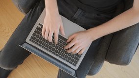 A freelance writer, blogger or journalist is typing an article on a laptop. The process of copywriting and storytelling in a creative workspace, top-down view. - Powered by Shutterstock - Get 15% off with code: PIKWIZARD15