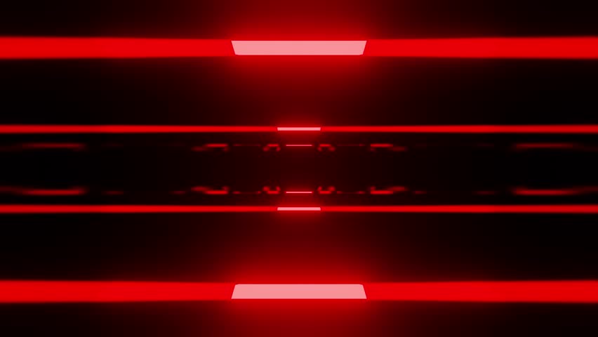 Neon Red Line with mirrored figures VJ loop tunnel background