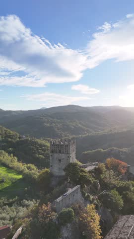 Rocca Scalegna Castle, Abruzzo, landscapes, travel, Italy, the Middle Ages, Italian history