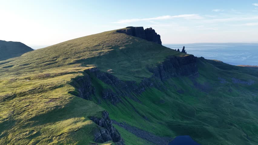 Breathtaking aerial views of the Isle of Skye showcasing dramatic landscapes and stunning natural beauty