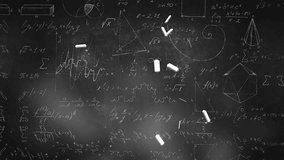Back to School Animation on Blackboard with Chalk Writing and Math Formulas Background - Powered by Shutterstock - Get 15% off with code: PIKWIZARD15