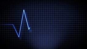 Digital heartbeat: a solitary blue wave on the grid. - Powered by Shutterstock - Get 15% off with code: PIKWIZARD15