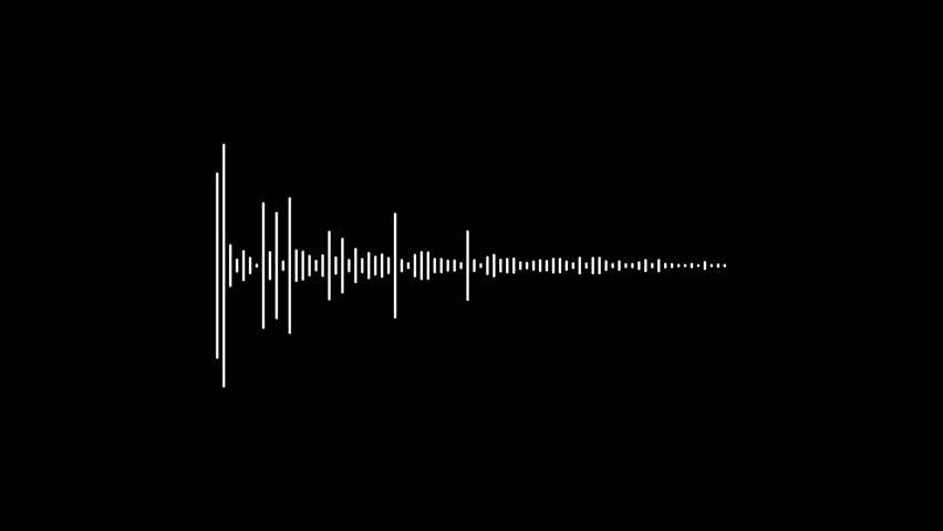 Digital audio wave animation showing abstract sound spectrum lines. Perfect for music visualization, voice recording, and modern audio backgrounds. Waveform Audio.