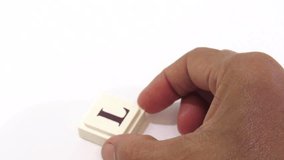 Footage of forming the word love using block of letters. - Powered by Shutterstock - Get 15% off with code: PIKWIZARD15