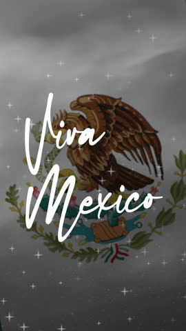 Viva mexico text animation with waving flag and fireworks, perfect for travel, celebrations, hispanic culture, patriotic designs, fiestas, mexican independence day promotions.