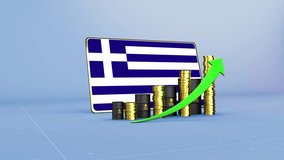 3D Infographic Showing Greece Oil Revenue Growth Energy and Economy Data Visualization - Powered by Shutterstock - Get 15% off with code: PIKWIZARD15