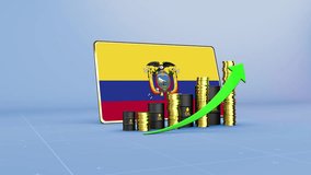 3D Infographic Showing Ecuador Oil Revenue Growth Energy and Economy Data Visualization - Powered by Shutterstock - Get 15% off with code: PIKWIZARD15