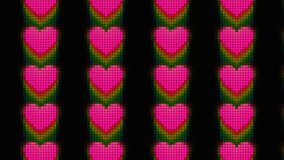 Seamless 4K Loop animation of Abstract 8 bit Heart pattern Made of Dots, Romantic Animation pixel art abstract Valentine's Day, Futuristic LED-Style Background for Events, Love Themes, Visual Effect - Powered by Shutterstock - Get 15% off with code: PIKWIZARD15