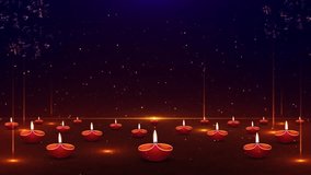 Happy Diwali Holiday Events on a Religious Festival Diwali. Oil Lamp Animation. 4K Happy Diwali or Deepawali card with decorative lights and fireworks copy space. Diwali festival celebration in India. - Powered by Shutterstock - Get 15% off with code: PIKWIZARD15