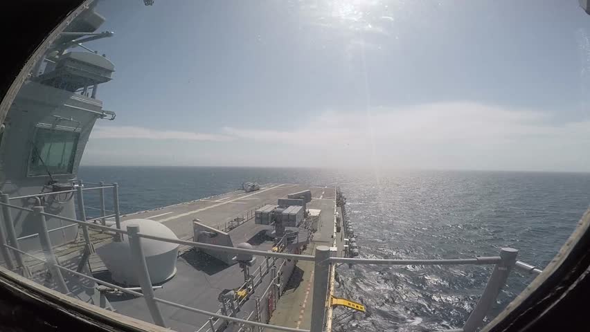 USS Iwo Jima Launches Missiles